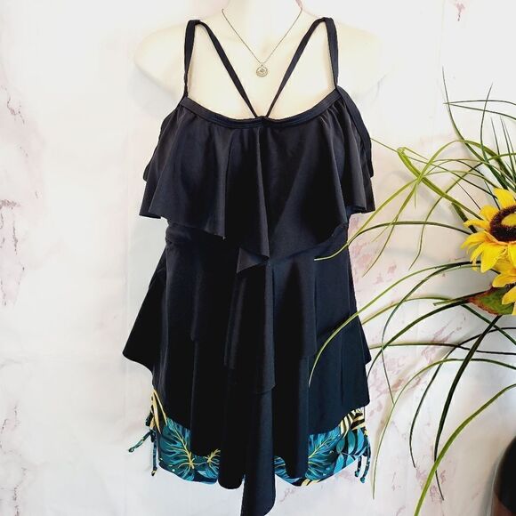 New Boutique item! Tropical Summer swimsuit boyshort - Picture 4 of 11